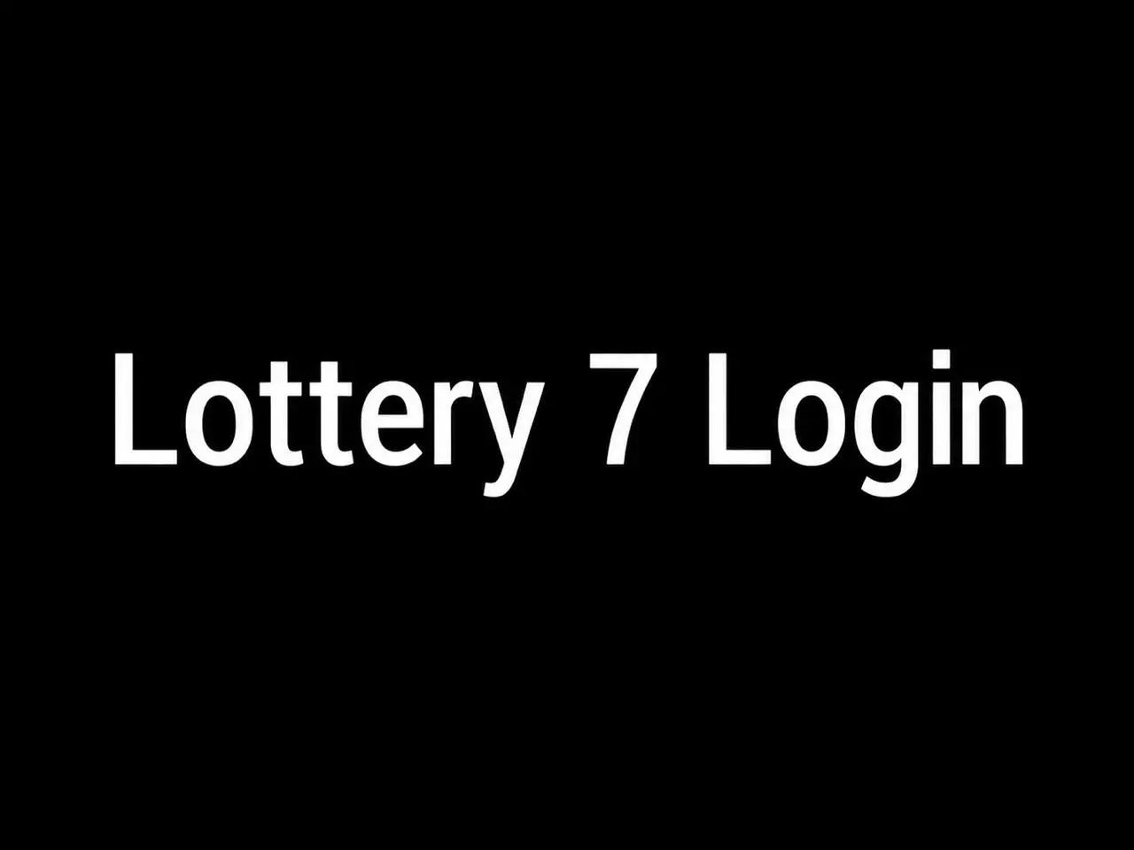 Lottery 7